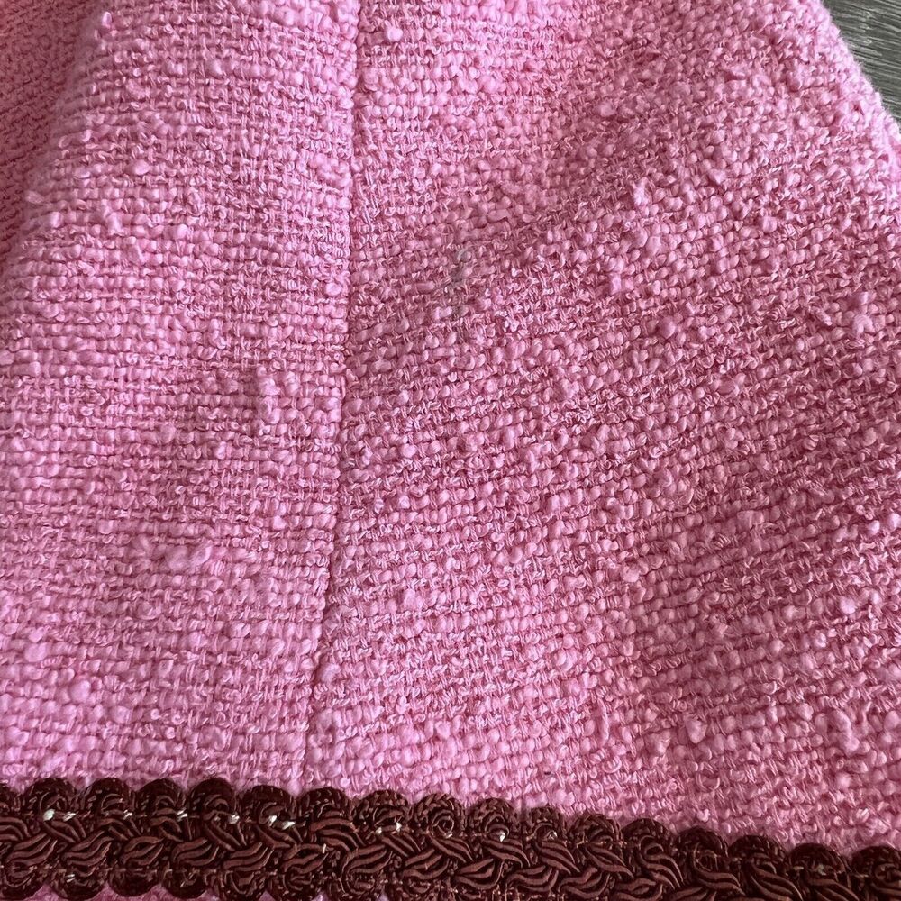 L’Agence Blazer Womens Size 4 Cropped Tweed Jacket Pink Button Closure - Picture 16 of 16